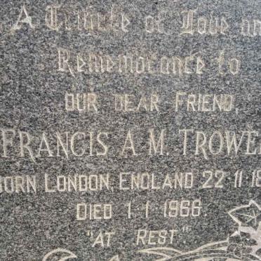 TROWELL Francis A.M. 1889-1966