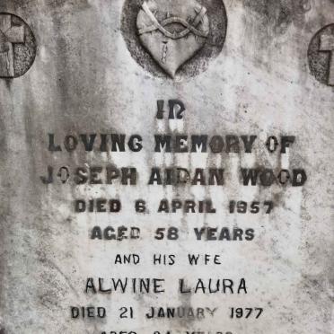 WOOD Joseph Aidan -1957 &amp; Alwine Laura -1977