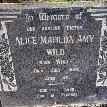 WILD Alice Matilda Amy nee WHITE -1942
