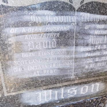 WILSON David 1900-1955 &amp; Myrtle 1906-1959
