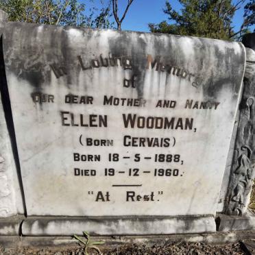 WOODMAN Ellen nee GERVAIS 1888-1960