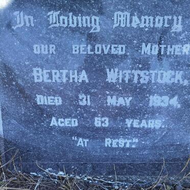WITTSTOCK Bertha -1934