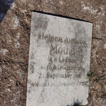 MOTHS Helene Amalie nee LEDOUX 1871-1935