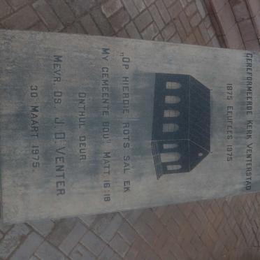 1. Gedenksteen - Eeufees Venterstad Gereformeerde kerk 1975