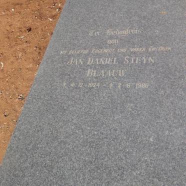 BLAAUW Jan Daniel Steyn 1924-1988
