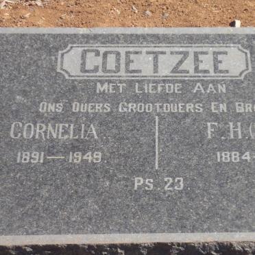 COETZEE F.H. 1884-1962 &amp; Cornelia 1891-1949
