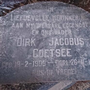 COETSEE Dirk Jacobus 1909-1961