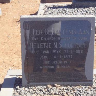COETSEE Heiletje M.S. nee VAN WYK 1886-1977