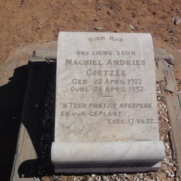 COETZEE Machiel Andries 1922-1932