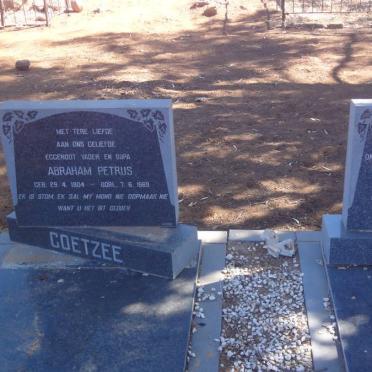 COETZEE Abraham Petrus 1904-1969 &amp; Maria Elizabeth AUCAMP 1913-1989
