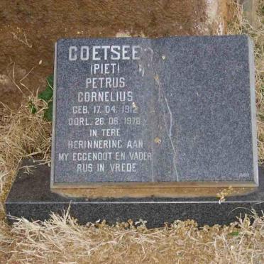 COETSEE Petrus Cornelius 1912-1978