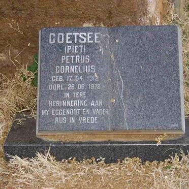 COETSEE Petrus Cornelius 1912-1978