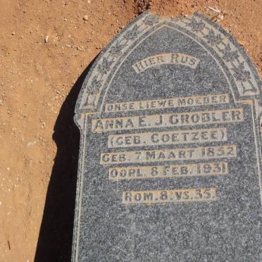 GROBLER Anna E.J. nee COETZEE 1852-1931