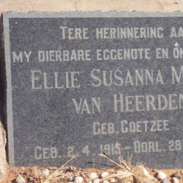 HEERDEN Ellie Susanna Maria, van nee COETZEE 1915-1953