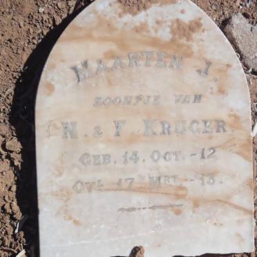 KRUGER Maarten J. 1912-1913
