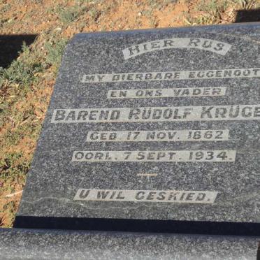 KRÜGER Barend Rudolf 1862-1934