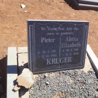 KRUGER Pieter 1911-1995 &amp; Aletta Elizabeth 1916-2000
