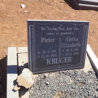 KRUGER Pieter 1911-1995 &amp; Aletta Elizabeth 1916-2000
