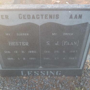 LESSING S.J. 1897-1967 &amp; Hester 1890-1961