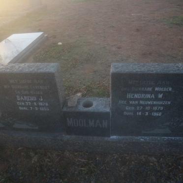 MOOLMAN Barend J. 1878-1955 &amp; Hendrina W. nee VAN NIEUWENHUIZEN 1879-1960