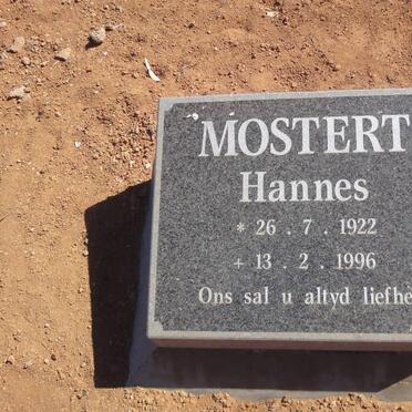 MOSTERT Hannes 1922-1996