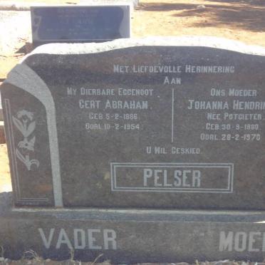 PELSER Gert Abraham 1886-1954 &amp; Johanna Hendrika POTGIETER 1880-1970