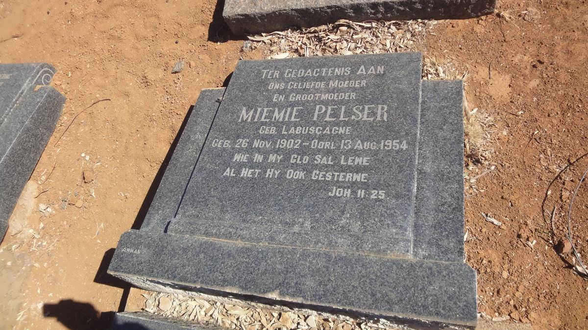 PELSER Miemie nee LABUSCHAGNE 1902-1954