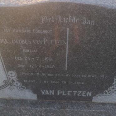 PLETZEN Dirk Jacobus, van 1901-1949