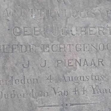 PIENAAR Margarettha Louisa nee JOUBERT -1875