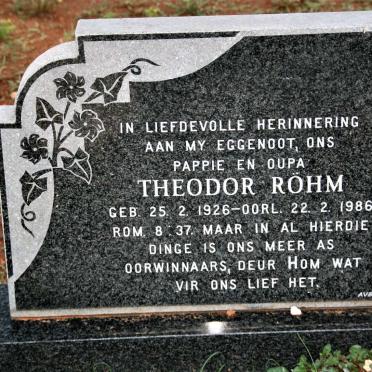 ROHM Theodore 1926-1986