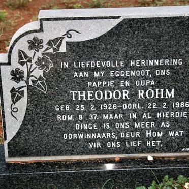ROHM Theodore 1926-1986