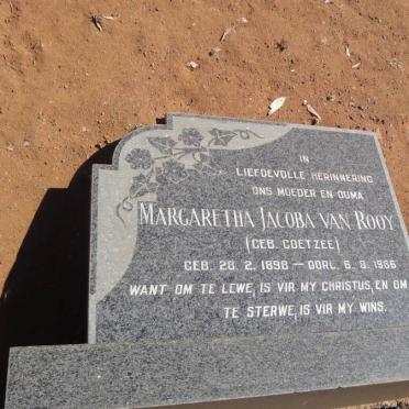 ROOY Margaretha Jacoba, van nee COETZEE 1898-1986