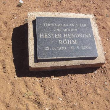 RÖHM Hester Hendrina 1930-2003