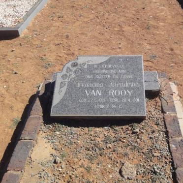 ROOY Francina Hendrina, van 1921-1991