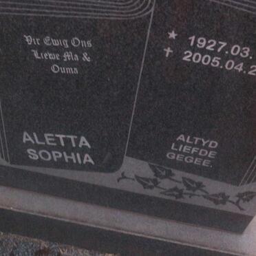 ROUX Aletta Sophia 1927-2005