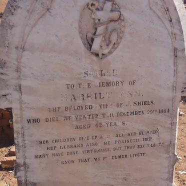 SHIELS Harriet Ann -1884