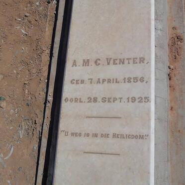 VENTER A.M.C. 1856-1925