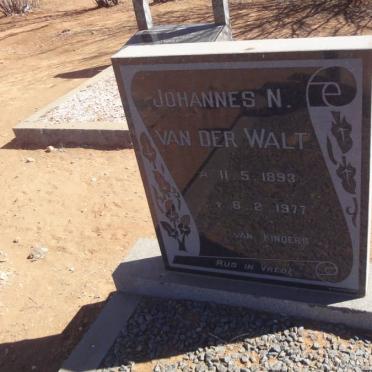 WALT Johannes N., van der 1893-1977