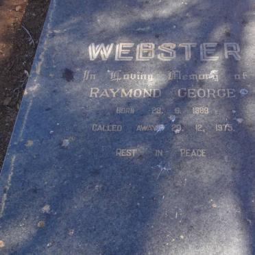WEBSTER Raymond George 1889-1975