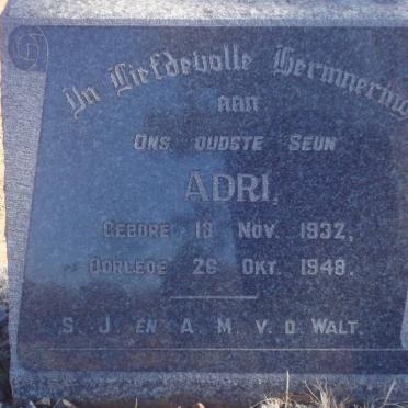 WALT Adri, v.d. 1932-1948