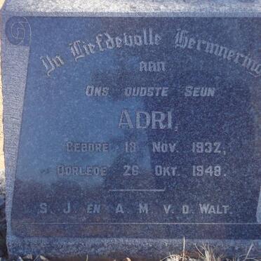 WALT Adri, v.d. 1932-1948