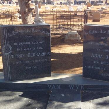 WYK Petrus Gerhardus, van 1889-1972 &amp; Anna D.W. KRUGER 1897-1984