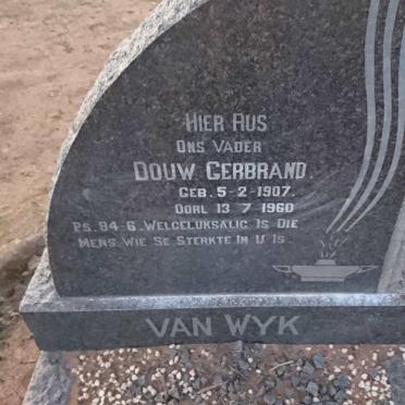 WYK Douw Gerbrand, van 1907-1960