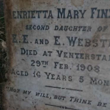 WEBSTER Henrietta Mary Finzel -1908