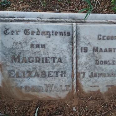 WALT Magrieta Elizabeth, van der 1872-1899