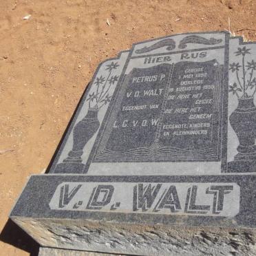 WALT Petrus P, van der 1892-1959 &amp; Levina C. KRUGER 1897-1947