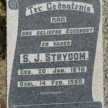 STRYDOM S.J. 1870-1950