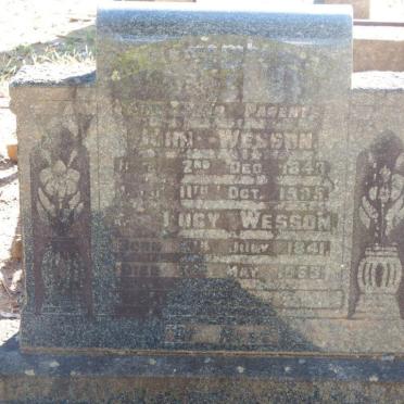 WESSON John 1843-1935 &amp; Lucy 1841-1933