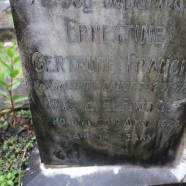 FRANCIS Ernestine Gertrude -1928