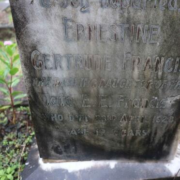 FRANCIS Ernestine Gertrude -1928